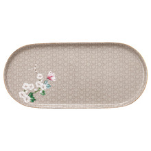 Khaki Kamini 25cm Oval Porcelain Platter