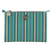 Jambo Flower & Blurred Lines Flat Beauty Pouch