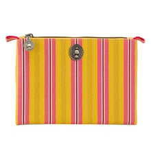 Jambo Flower & Blurred Lines Flat Beauty Pouch