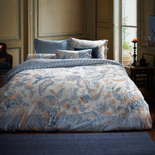 Blue Royal Birds Cotton Quilt Cover Set