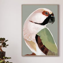 Prasine Parrot Canvas Wall Art