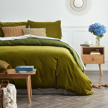Mossy Road Cotton Velvet Quilt Cover Set
