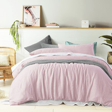 Pink French Linen Quilt Cover Set