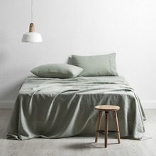 Cuffed & Piped Linen Sheet Set