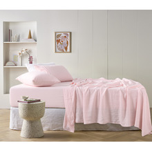 Blush Vintage Design Linen Sheet Set
