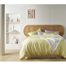 Butter French Linen Quilt Cover Set