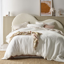 White Hugo Cotton Gauze Quilt Cover Set