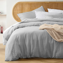Silver French Linen Quilt Cover Set