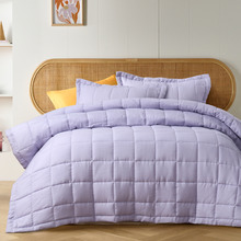 Lilac French Linen Coverlet Set