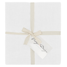 White Cotton & Linen Tablecloth