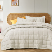Natural French Linen Coverlet Set