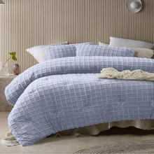 Snooze Blue Parquet Comforter Set