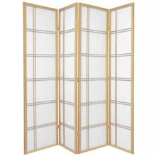 4 Panel Cross Room Divider Screen