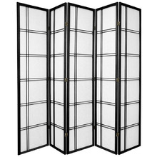 5 Panel Cross Room Divider Screen