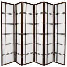6 Panel Cross Room Divider Screen