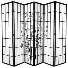 6 Panel Zen Garden Room Divider Screen