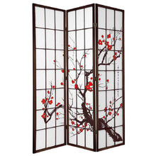 3 Panel Cherry Blossom Room Divider Screen
