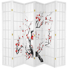 6 Panel Cherry Blossom Room Divider Screen