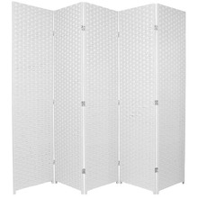 5 Panel Woven Room Divider Screen