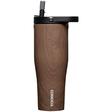 Corkcicle Walnut Wood-Look Go Cup 887ml Travel Mug