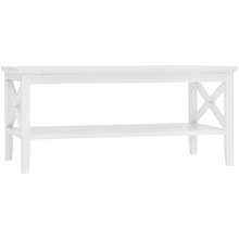 White Long Island Rectangular Coffee Table