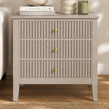 Large Amara 3 Drawer Bedside Table