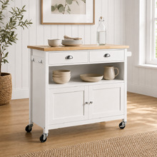 White Kitchen Storage Trolley