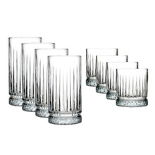 8 Piece Elysia Tumbler & Highball Glass Set