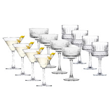 12 Piece Elysia Cocktail Hour Glass Set