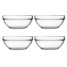 Chefs 20cm Tempered Glass Bowls (Set of 4)