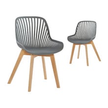 Lilly Beech Wood Chairs (Set of 2)