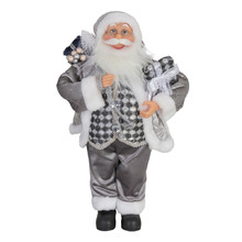 Silver Santa Christmas Figurine