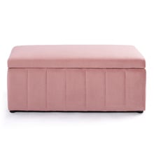 Beryl Velvet Storage Ottoman Bench