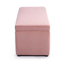 Beryl Velvet Storage Ottoman Bench
