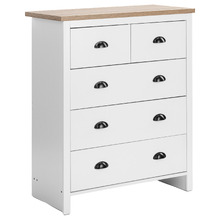 White & Natural East Hastings Chest Of Drawers