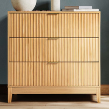 Decoris 3 Drawer Ribbed Chest