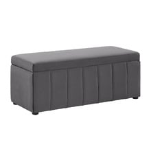 Beryl Velvet Storage Ottoman Bench