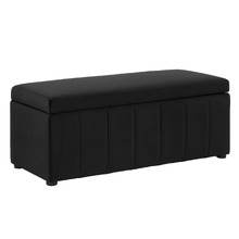 Beryl Velvet Storage Ottoman Bench