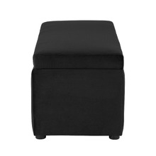 Beryl Velvet Storage Ottoman Bench