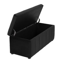 Beryl Velvet Storage Ottoman Bench