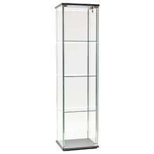 West 4 Tier Glass Display Cabinet with LED