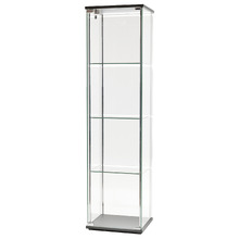 West 4 Tier Glass Display Cabinet with LED