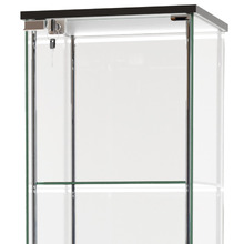 West 4 Tier Glass Display Cabinet with LED