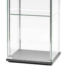 West 4 Tier Glass Display Cabinet with LED