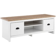 120cm White & Natural East Hastings Entertainment Unit