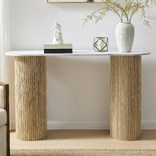 Callix Marble-Look Console Table