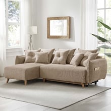Thomas 3 Seater Double Sofa Bed with Left Chaise