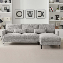 Alaba 3 Seater Upholstered Sofa with Right Chaise