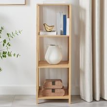 Mirella 3 Tier Bamboo Wood Shelving Unit