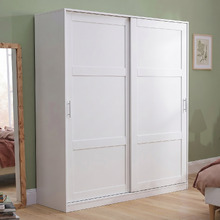 White Morana 2 Drawer Sliding Doors Wardrobe
